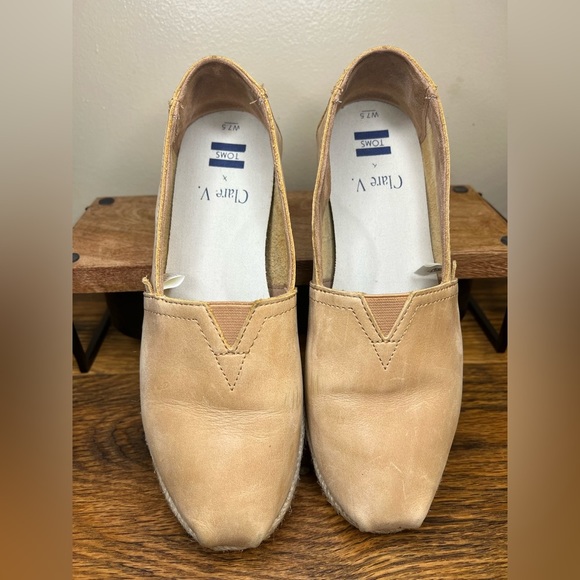 Toms Shoes - Clare V X Toms- Honey Leather Classics - Womens size 7.5W